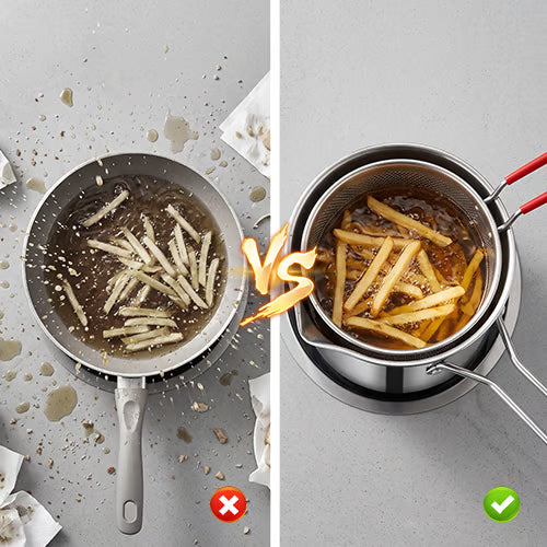 Mini Stainless Steel Deep Fryer Set