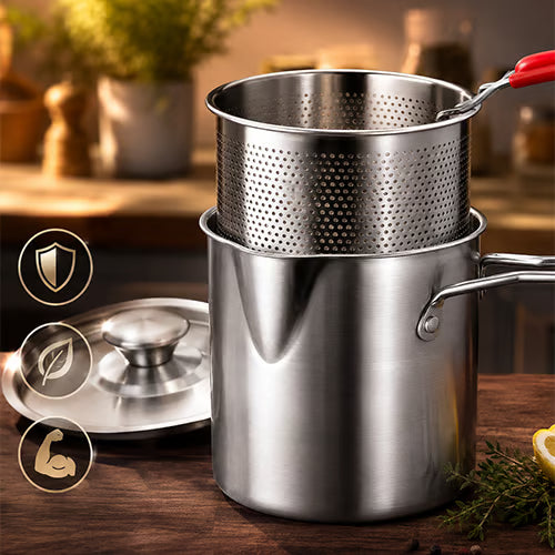 Mini Stainless Steel Deep Fryer Set